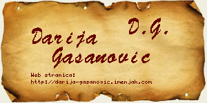 Darija Gašanović vizit kartica